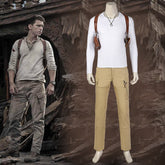 Uncharted Nathan Drake Cosplay Costume Gameplay Suit With Necklace